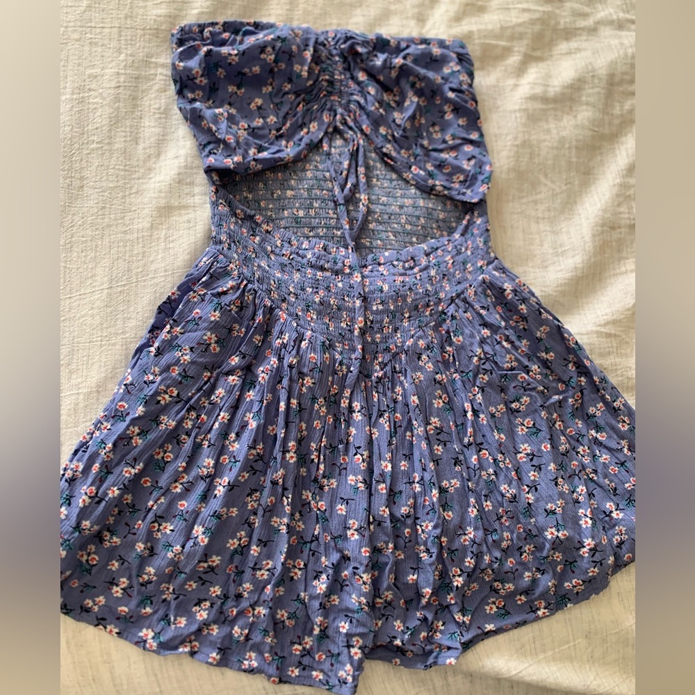 Strapless summer romper